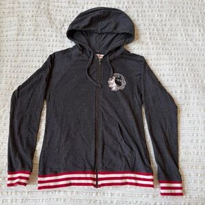 Red Jacket Chicago Blackhawks Full Zip Gray and Red Sweatshirt Hoodie Size Small